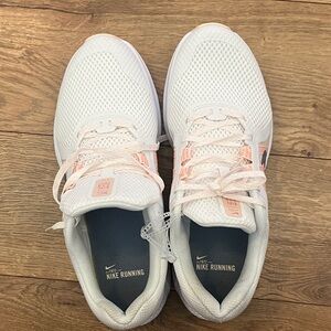 Nike Women's White and Pink Athletic Shoes